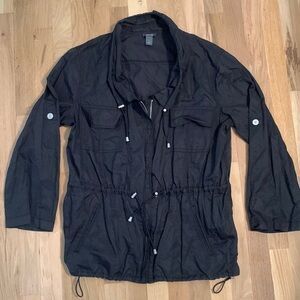 𝅺kenneth Cole Reaction Utility Jacket Cinched Collar, Waist & Hemline Women’s S